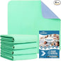 OUTCREATOR® Washable Bed Pads 34" x 36" (Pack of 4), Incontinence Mattress Protector, Anti-Slip Waterproof Underpads for Adults Kids Elderly Pets, Absorbency & Reusable Bedwetting Pads (Solid Green)