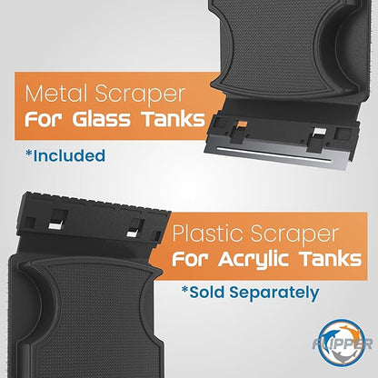 FLIPPER Standard Magnetic Aquarium Glass Cleaner – 2-in-1 Scrubber and Scraper, Hands-Free Fish Tank Cleaner for Algae Removal, Safe for Glass & Acrylic Tanks up to 1/2" (12mm), Freshwater & Saltwater