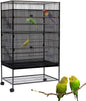 Bird Cage Seed Catcher Large Bird Cage Cover 118 * 31 inches Adjustable Net Cover,Black Nylon Mesh Birdcage Skirt Guard for Parrot Macaw Round Square Cages (1, Black, 118 * 31 inches)