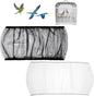 2Pcs Bird Cage Seed Catcher, Soft Airy Bird Cage Net Guard Net Cover Stretchy Universal Birdcage Accessories Suitable Round Square Cages (Circumference 55 Inch to 70 Inch Black White)