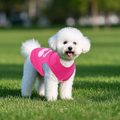 4 Pack Dog Shirts Summer Printed Puppy Clothes Cute Sleeveless Pet T Shirts Dog Clothes for Small Medium Dogs Cats Girl(XS)