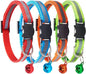 Breakaway Reflective Nylon Cat Collars with Bell (4 Colors)