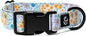 Lucy & Co. Among The Wildflowers Dog Collar - Durable Lightweight Designer Collar for Pets - Adjustable Metal Safety Buckle - Purple Floral - Small