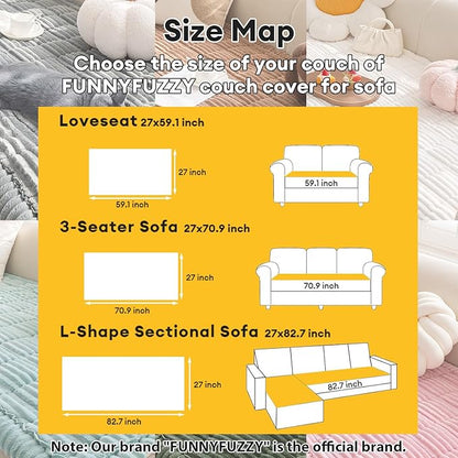 FUNNY FUZZY Pet Couch Covers for Sofa, Washable Dog Couch Cover Protector for Dogs, Flannel Couch Covers for Dogs Pet Friendly Pets Mat Bed Sofa Cover (Brown, 27.6"×70.9")