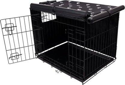 Pet Prime Dog Crate Cover for Wire Cages 24 30 36 42 48 Inch Outdoor Pet Kennel Cover Machine Wash & Dry (Cover Only) (36 Inch Crate Cover (36"x23"x25"))
