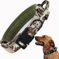 Tactical Dog Collar, Adjustable Military Training Nylon Dog Collar with Control Handle and Heavy Quick-Release Metal Buckle for Small Medium Large Dogs, Camo XXL