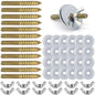 12 Sets Bird Cage Screws Bird Perch Stand Platform Accessories 24 Washers 12 Screws 12 Wing Nuts Hardware for Fixing Bird Playground Perch Food Bowls Feeder Breeding Box