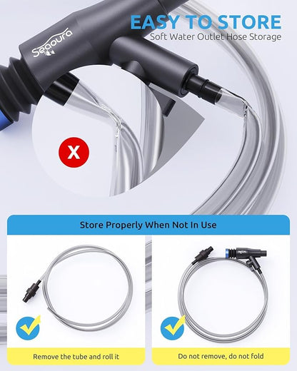 Gravel Vacuum for Aquarium, Fish Tank Cleaner Kit, Mini Manual Fishtank Vacuum Cleaner, Small Aquariums Water Changer, Adjustable Siphon Pump Use for Fish Turtle Tanks Cleaning Manure Wash Sand