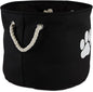 Bone Dry Pet Storage Collection Collapsible Bin, Black, Medium Round