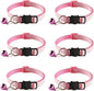 6 Pack Breakaway Cat Collar with Bells, Claw Print Design, Safety Buckle Kitten Collars, 0.4 Inches Width Lightweight, Adjustable 7.5-12.5 Inches Suitable for Girl Boy Cats