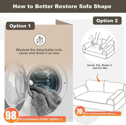 Cat Couch Bed - Cat Bed for Indoor Cats, Calming Pet Sofa Puppy Sleeping Bed with Removable Washable Cover, Cute Dog Couch and Kitty Lounge Chair for 12lbs Cats & Small Dogs(Dark Grey)