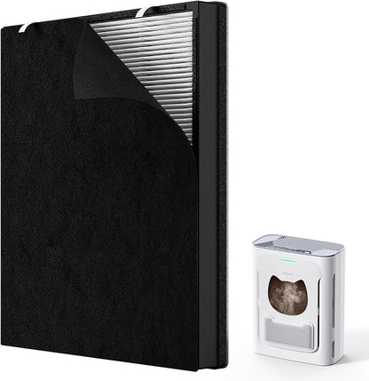 uahpet Air Purifier Slim Replacement Filter 1 Pack, True HEPA Replacement Filters Compatible with uahpet Pet Air Purifier for Pet Fur, Dander, Dust, Smoke, Pollen