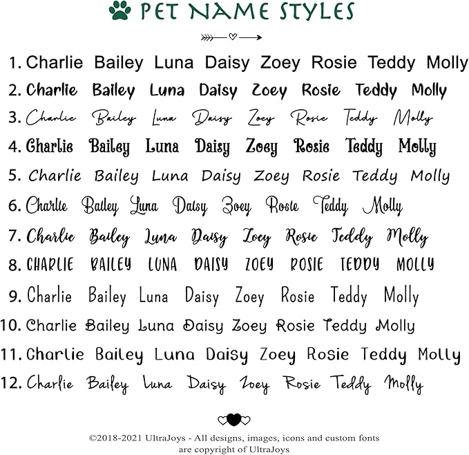 Ultra Joys Dog Tags Personalized for Pets - Hollow Paw Custom Pet ID Tag - Engraved Dog Tag for Small, Large Dogs - Small Heart in Black