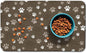 Dog Food Mat, Absorbent Water Bowl Mats Cat Pet Feeding Placemats Brown 12 * 20 inch