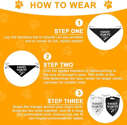 Our Humans are Getting us a Baby Dog Bandanas Pet Scarf Pregnancy Announcement Pet Bandana for Dogs Pet Accessories for Dog Lovers Announcement Photo Props for Large Medium Small Dogs, 2 Packs
