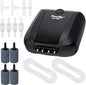 Pawfly Aquarium Air Pump Oxygen Pump for 10-200 Gallon Fish Tanks Buckets Dual Outlet Adjustable Ultra Quiet Aerator Pump with Accessories