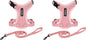 Voyager Step-in Lock Adjustable Cat Harness w. Cat Leash Combo Set with Neoprene Handle 5ft - Supports Small, Medium and Large Breed Cats by Best Pet Supplies - Pink, S (Pack of 2)