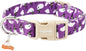 Faygarsle Halloween Dog Collar with Charm, Purple with Ghost Pattern, Adjustable Pet Collar for Small Medium Large Dogs S