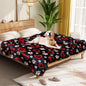 Dog Blankets for Large Dogs, 60"x50" Blanket Washable, Fuzzy Soft Pet Mat Throw Cover for Kennel Crate Bed, Cute Paw Pattern, Cat Blanket, Gifts Medium Small Pet Essentials, Black Red