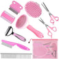 Complete Pet Grooming Solution by Dog - 9PCS Kit with Slicker Brush, Deshedding Tool, and Grooming Comb for All Breeds and Sizes, Promotes Healthy Skin and Coat