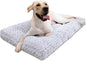 KSIIA Washable Dog Bed Deluxe Plush Dog Crate Beds Comfy Kennel Pad Anti-Slip Pet Sleeping Mat for Large, Jumbo, Medium, Small Dogs Breeds, 47" x 29", Gray