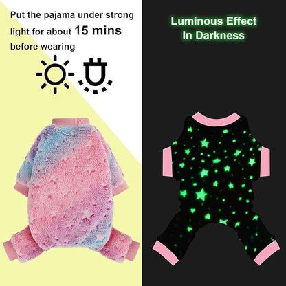 Fleece Pajamas for Small Dogs - Extra Small Puppy Clothes, Soft & Stretchy Dog Onesies - Cat & Chihuahua Yorkie Sizes XS