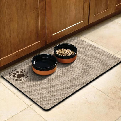 Pet Feeding Mat for Floors Waterproof Dog Mat for Food and Water Absorbent Quick Dry Non Slip mat for Cat Bowls
