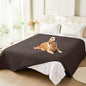 hyha Waterproof Dog Blanket, Soft Dog Bed Cover Pet Blankets, Waterproof Sofa Couch Cover for Dogs Washable, Reversible Pet Couch Covers for Sofa Furniture (82x102 Inch, Chocolate/Chocolate)