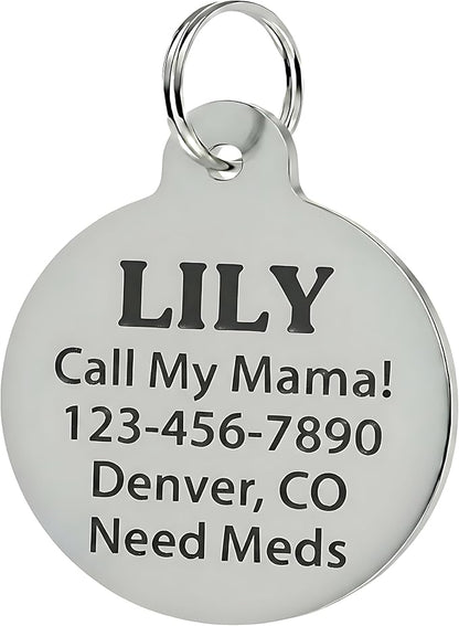 Bad Tags Personalized Dog and Cat ID Tags in 25+ Designs and 2 Sizes - 5 Lines of Custom Engraved Text - Funny Cute Personalized Pet Tags (Socially Impaired, Small (1 inch))
