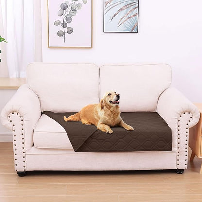 hyha Waterproof Dog Bed Blanket, Soft Pet Blankets, Waterproof Couch Cover for Dogs, Reversible Sofa Covers Washable for Furniture (30x53 Inch, Chocolate/Chocolate)