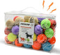 Squeaky Tennis Balls for Dogs - Bulk 50 Pack 2.5'' Durable Non-Toxic Outdoor Dog Toys Balls with Mesh Bag, SGS Certified, Colorful Fetch Toys, Medium Large Breeds
