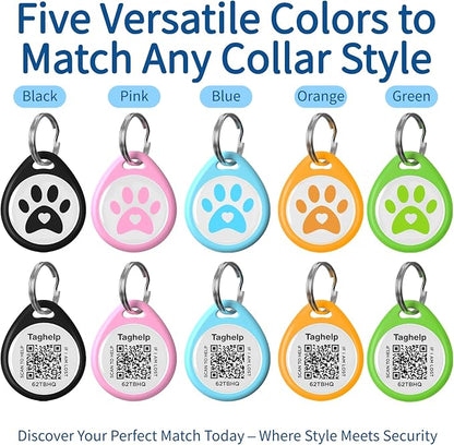 2 Pack QR Code Dog ID Tags for Collar, Smart Personalized Pet ID Tag with Online Profile, Scan to Contact Owner, No Battery No Subscription, Anti-Lost Dog Tag (1.2")