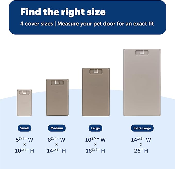 PetSafe Closing Panel Pet Door Cover - Restrict Pet Access - Durable Plastic Cover - Rust-Proof - Easy to Use - Large