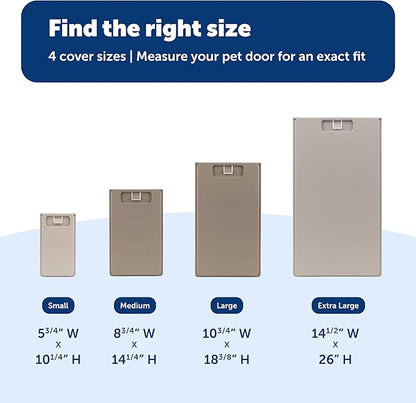 PetSafe Closing Panel Pet Door Cover - Restrict Pet Access - Durable Plastic Cover - Rust-Proof - Easy to Use - Large