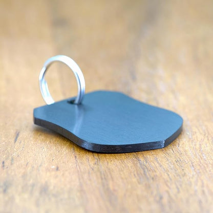 Ultra Joys Cat ID Tag Personalized Pet Tags, Durable Stainless Steel Small Pet Mini Dog Cat Tag Lightweight - Shield Tag in Black