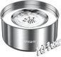 Stainless Steel Dog Water Bowl No Spill, 101oz/3L Large Capacity Pet Water Dispenser with Floating Disk, Non-Slip Slow Drink Feeder for Cat, Anti-Gulping & Splash Proof for Travel, Car & Home