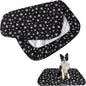 Waterproof Dog Bed Covers Replacement Washable Pet Hair Easy to Remove, Noiseless Quilted Puppy Pet Bed Cover Lovely Black Star Print 29x41 Inches, for Dog/Cat, Cover Only