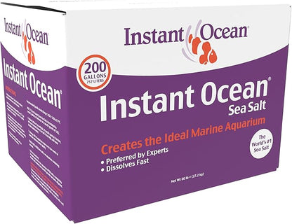 Instant Ocean Sea Salt for Marine Fish Tank Aquariums, Nitrate & Phosphate-Free