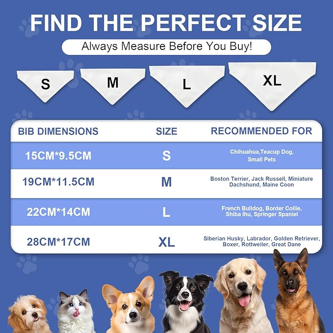Custom Dog Bandana with Photo Personalized Dog Bandana Custom Image & Text, Unique Pet Scarf for Small Medium Large Dogs Personalized Pet Gift(Photo Custom, Large)