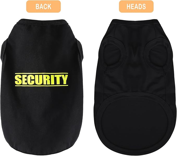 Discover Cozy Cotton Canine Wear: Soft, Lightweight, and Breathable Dog Shirt Vest with Eye-Catching Graphics(Security), Keeping Your Furry Friend Warm and Comfy! Grey 3XL