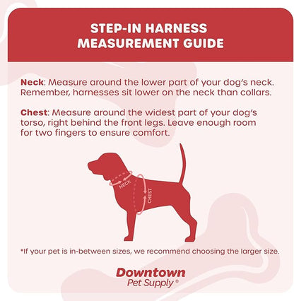 Downtown Pet Supply Step in Dog Harness for Teacup Dogs & Cats No Pull, XX-Small, Bermuda Blue - Adjustable Harness with Padded Mesh Fabric and Reflective Trim - Buckle Strap Harness for Dogs