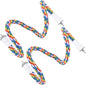 2PCS 60cm/23.6in Bird Rope Perch, 1.8cm Soft Cotton Parakeet Perches, Colorful Bird Cage Accessories with Fixing Screws for Birds to Chew and Stand On
