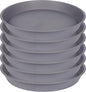 6 Pack of 7 inch Plant Saucer, Heavy Duty Plastic Plant Water Tray 7 inch Round, Flower Plant Saucers for Indoors No Holes, Plant Dishes Saucer for Planter 7"/8" (7", Cement)
