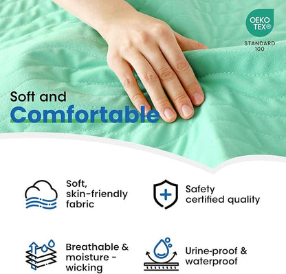 Noovirum® Chuck Pads Washable - 34"x52"(Pack of 4) - Reusable Bed Underpads for Adults - Chux Pads for Incontinence - Heavy Absorbency Waterproof Mattress Protector for Elderly, Bedwetting, Postpartum