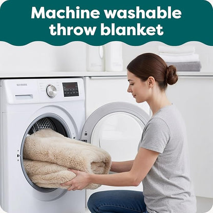 Furhaven Waterproof Throw Blanket for Dogs & Indoor Cats, Washable - Shaggy Plush Calming Long Faux Fur & Velvet Dog Blanket - Mist Gray, Medium