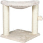 TRIXIE Baza Scratching Post with Hammock | 16" Base, Cream, Small