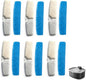 6 Packs Dog Water Fountain Filters & 6 Packs Pump Filters Sponges Replacement for 2.64Gal/10L Dog Water Dispenser (FC-10L-6)