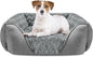 INVENHO Medium Dog Bed Rectangle Washable Orthopedic Soft Calming Sleeping Durable Pet Cuddler with Anti-Slip Bottom