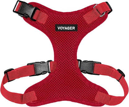 Voyager Step-in Pet Harness - All Weather Mesh, Adjustable Step in Harness for Cats and Dogs by Best Pet Supplies - Red, S