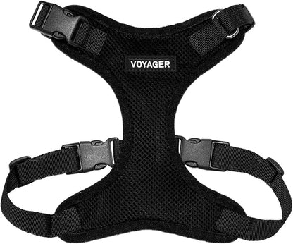 Voyager Step-in Pet Harness - All Weather Mesh, Adjustable Step in Harness for Cats and Dogs by Best Pet Supplies - Black, XL